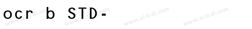 ocr b STD字体字体转换
